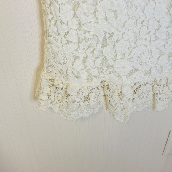 Anthropologie STORIA White Lace Learn to Love Bridal Party Rehearsal SZ Small - Picture 9 of 12